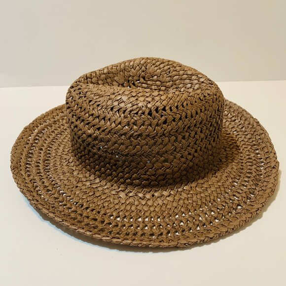 Hat Attack Sun Hat Woven Straw Wide Brim Summer Beach Women\'s Brown New main image 5
